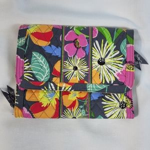 Vera Bradley Jazzy Blooms Jewelry Folio Cloth Travel CASE Floral Design